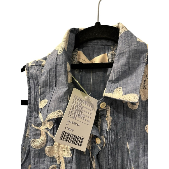 Anthropologie NWT Isabella Sinclair Floral Embroidered Sleeveless Dress Size Med - Picture 3 of 8